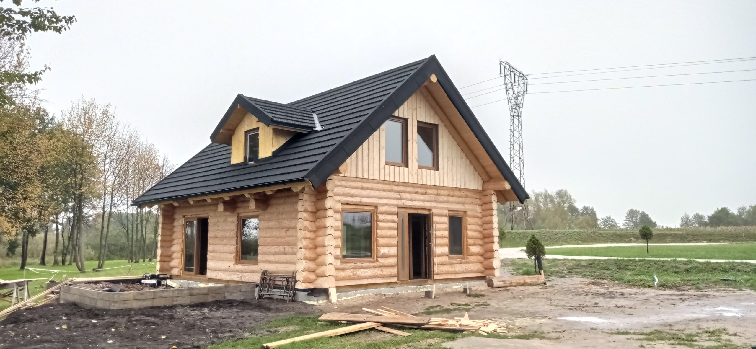 Dom z bali 70 m2 z komienkem